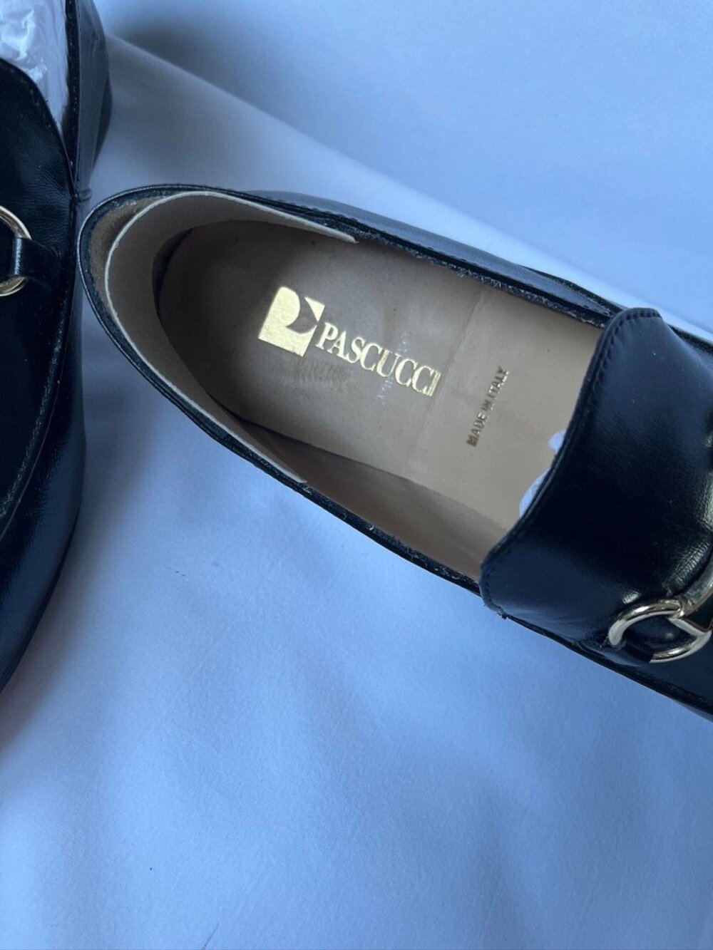 Pascucci black loafers size 38.5 Italian - Picture 5 of 8